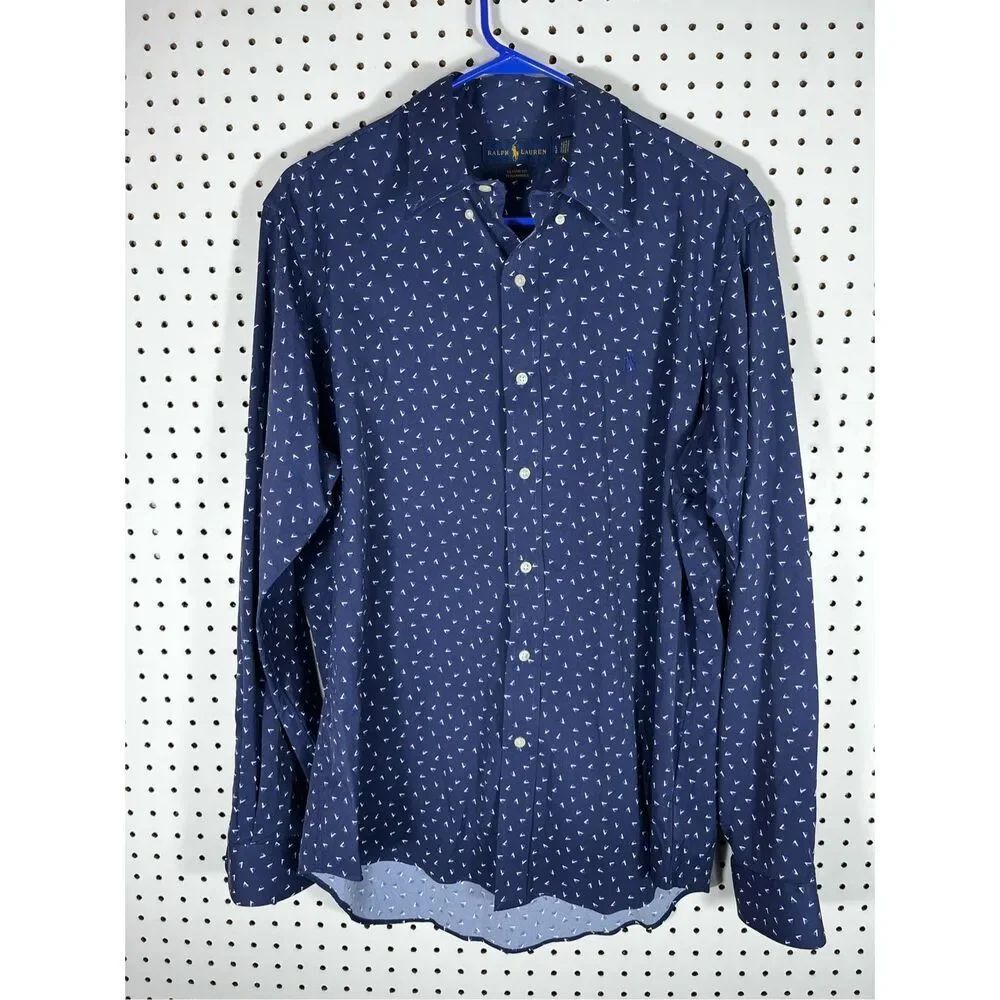 Polo Ralph Lauren performance printed button down shirt size L
